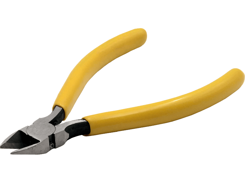 DIGITUS Seitenschneider für präzise Schneidearbeiten, 9.45mm Öffnung, ergonomischer Griff, Gelb; Seitenschneider----Seitenschneider