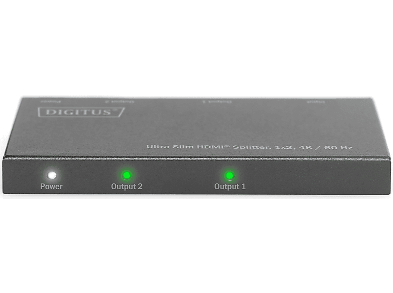 DIGITUS Ultra Slim HDMI Splitter, 1x2, 4K/60Hz HDR, HDCP 2.2, 18 Gbps, Micro USB Power, Schwarz; HDMI Splitter----HDMI Splitter — Foto 2 von 2