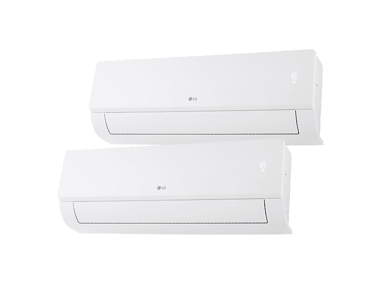 Aire acondicionado Split 2 x 1 - LG MULTI912Z.SET, 4100 fg/h, Dual Inverter, WiFi, Para Superficies de 30m2+20m2, Blanco