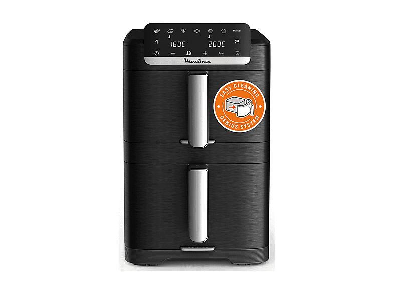 Moulinex Easy Fry Crispy Stack EZ7568 Friggitrice ad Aria 10 Litri 2700 W (Nero)