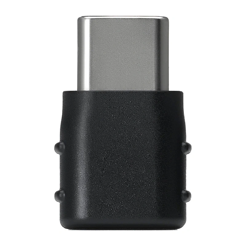 Czarny adapter USB-C ze srebrnym złączem.