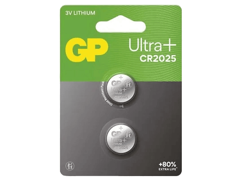 Bateria litowa guzikowa GP Ultra plus CR2025 2 szt.