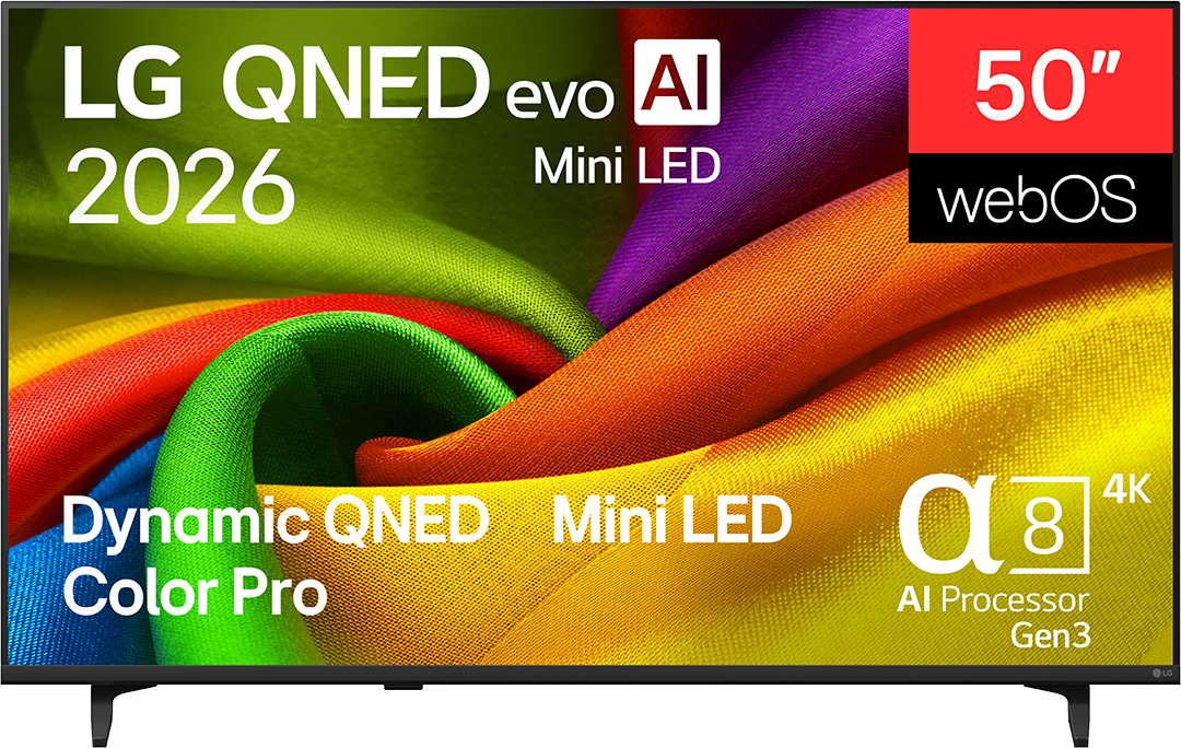 LG 50" QNED evo MiniLED 50QNED8MB6C 4K AI Smart TV,2026 okos tv, 126cm 144 Hz VRR webOS