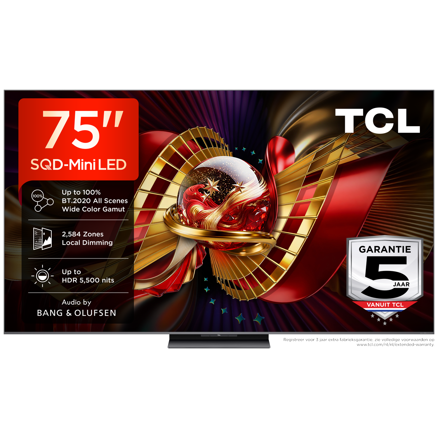 TCL 75C8L SQD-Mini-led Ultra HD 4K Mini-led-tv 75 inch 2026
