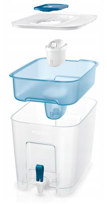 Dystrybutor filtrujący do wody BRITA Flow 8,2l + filtr do wody Maxtra Pro Przezroczysto-niebieski