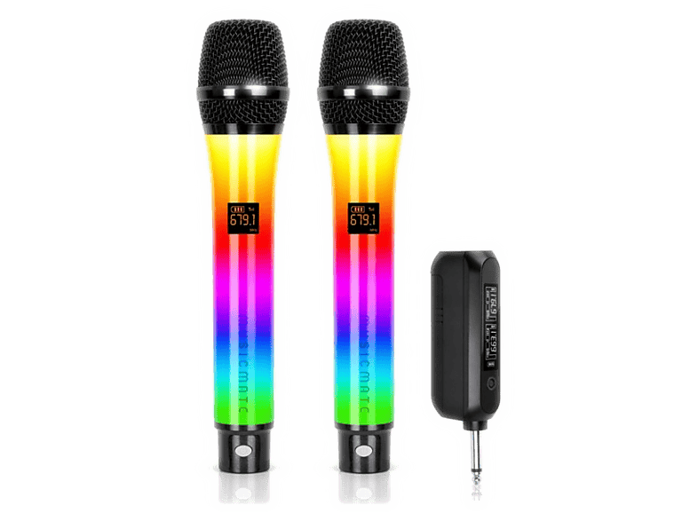 Mikrofon bezprzewodowy MUSIC MATE MM-300 Colorvoice Duo 2szt. Czarny