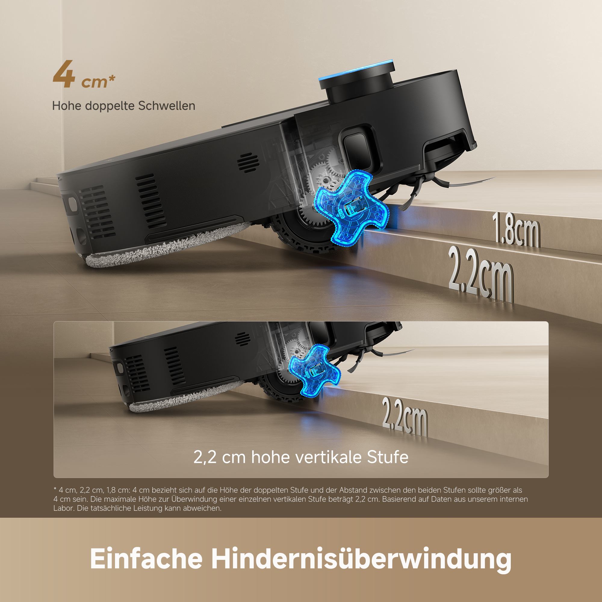DREAME L60 ULTRA Saug- und Wischroboter (Schwarz, mit Absaugstation)