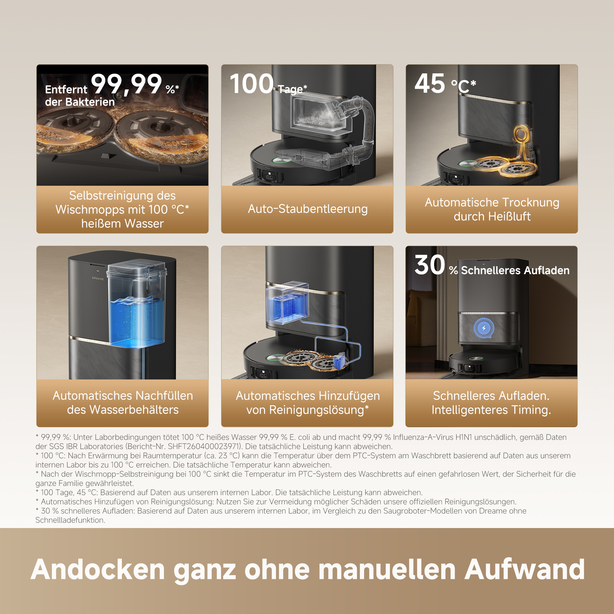 DREAME L60 ULTRA Saug- und Wischroboter (Schwarz, mit Absaugstation)
