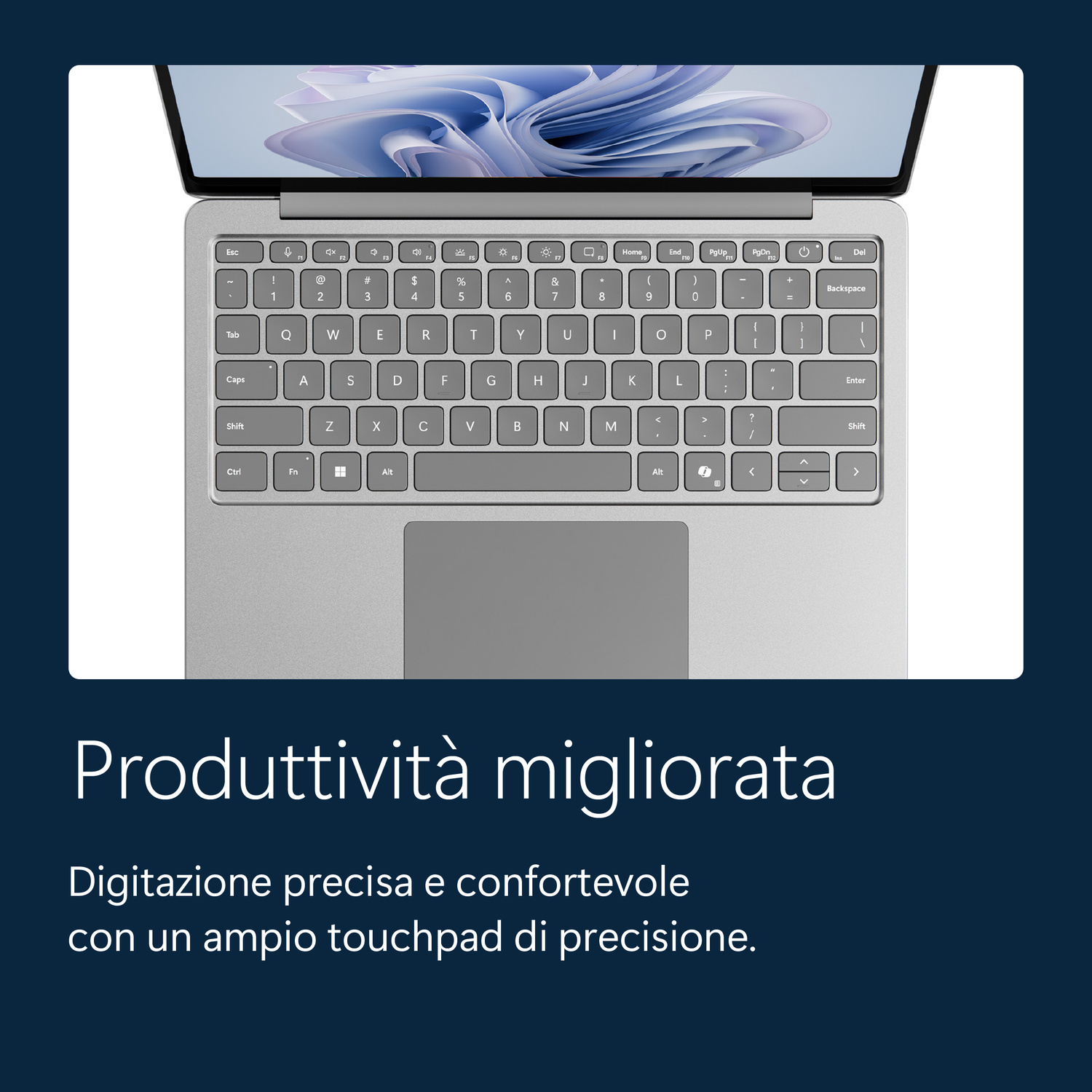 MICROSOFT Surface Laptop13C8 8GB 256GB NOTEBOOK, 13 ", processore Qualcomm Snapdragon X Plus X1P-42-100, Qualcomm Adreno™ Onboard Graphics, RAM 8 GB, 256 GB SSD, Platinum, Windows 11 Home