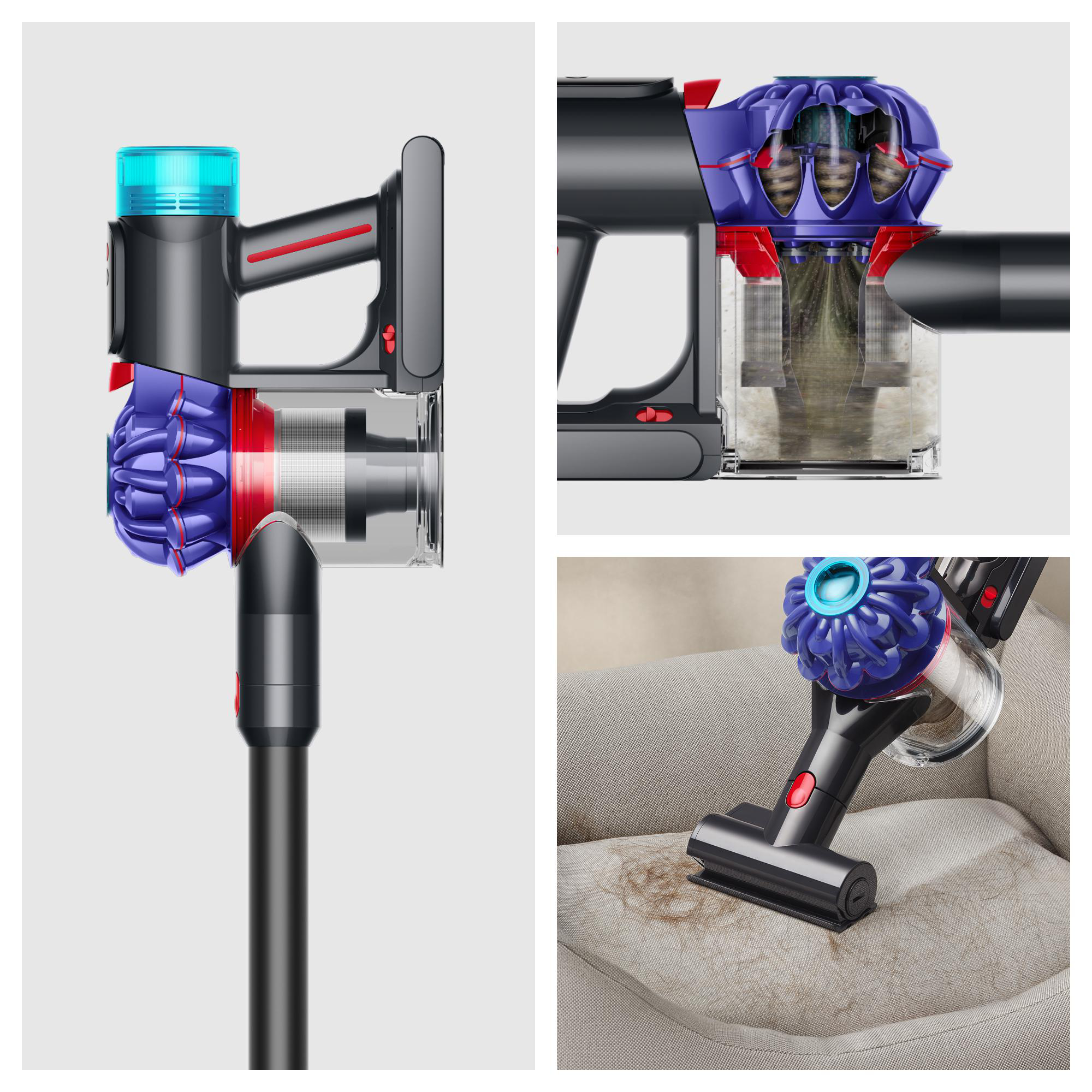 DYSON V10 Konical™ kabelloser Staubsauger + Auto-empty Dok™, Akkusauger, Akkubetrieb, 465 Watt