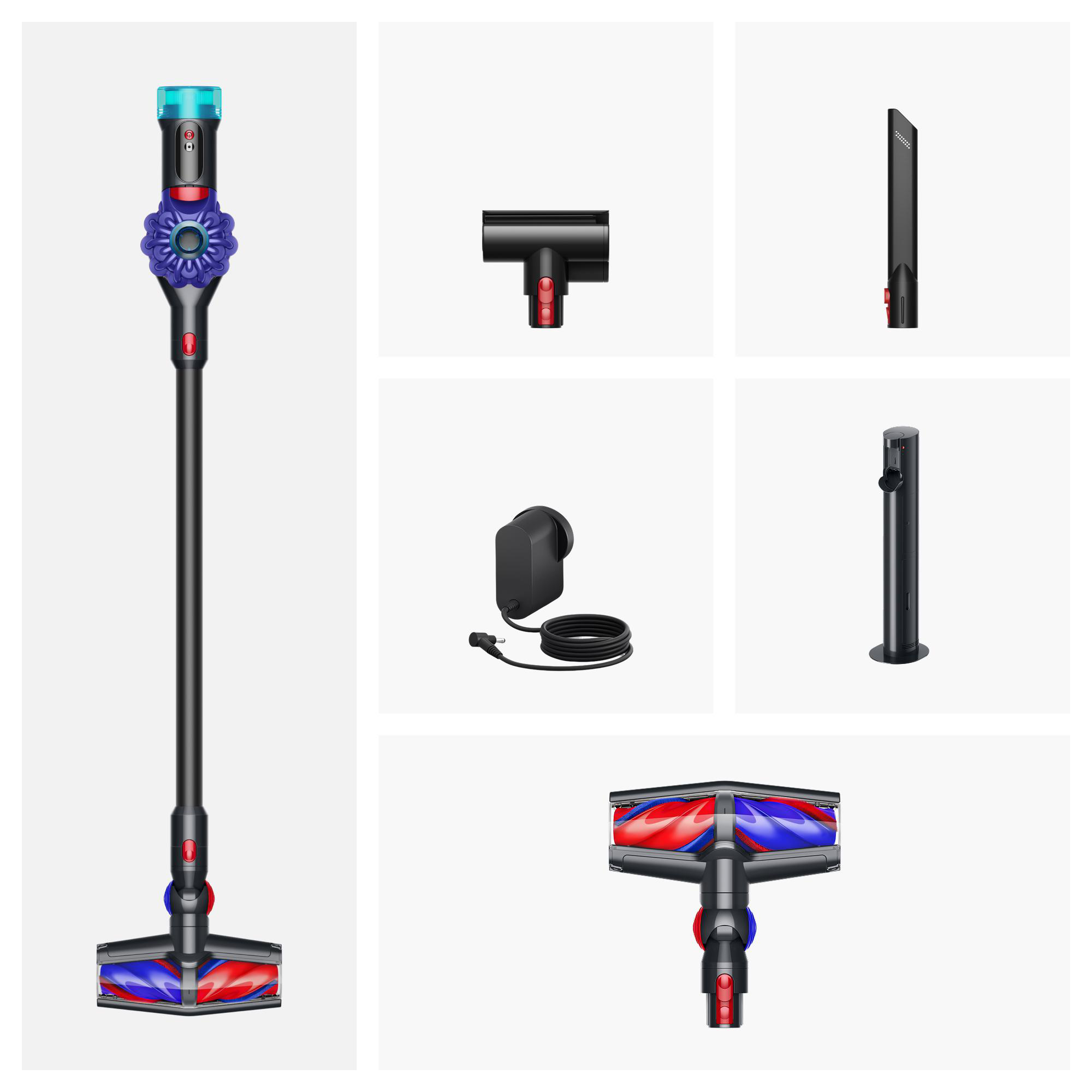 DYSON V10 Konical™ kabelloser Staubsauger + Auto-empty Dok™, Akkusauger, Akkubetrieb, 465 Watt