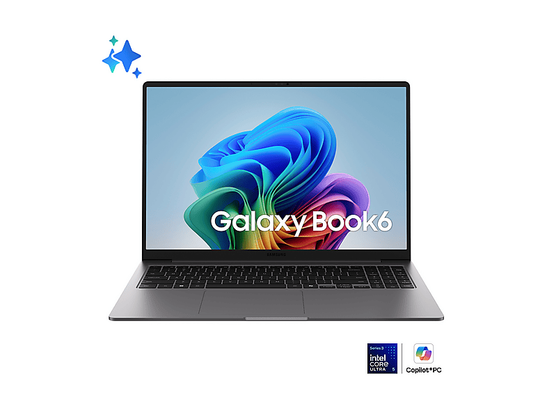 SAMSUNG Galaxy Book6 EE NOTEBOOK, 16 ", processore Intel® Core Ultra 5 325, Intel®, RAM 32 GB, 512 GB SSD, Grey, Windows 11 Pro - per le aziende