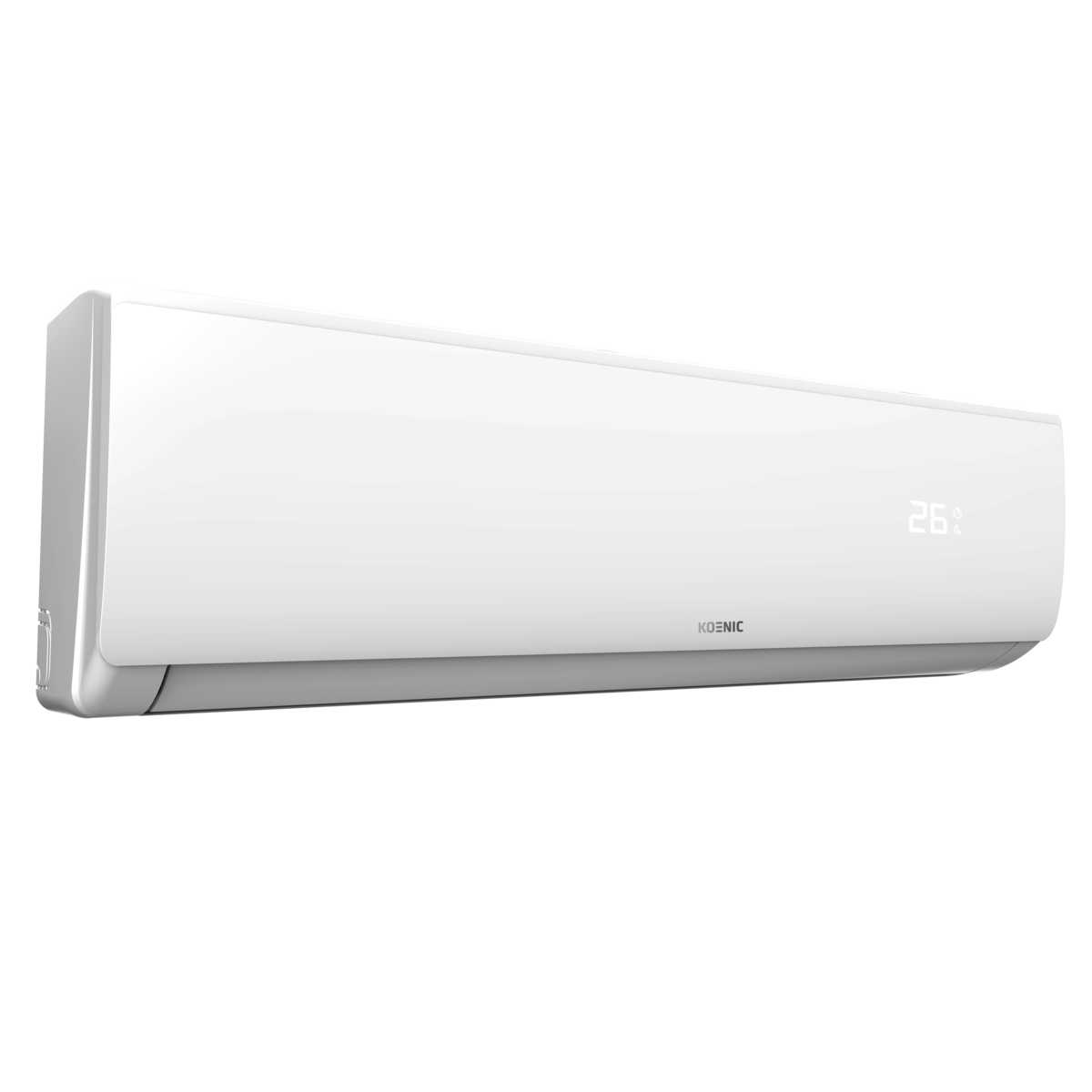 Aire acondicionado Split 1 x 1 - Koenic KAC 18026 ES IDP Split Air Conditioner, 18.000 BTU, Inverter, Bomba de calor, 5 modos, 8 velocidades, Blanco