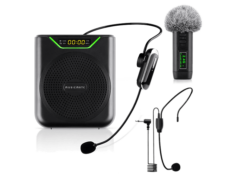 Wzmacniacz głosu MUSIC MATE MM-WG400-B VoicePower Czarny
