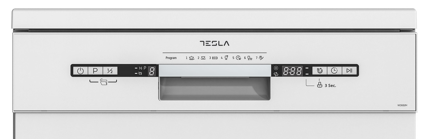 TESLA WD662M Szabadonálló mosogatógép, 14 teríték, fehér