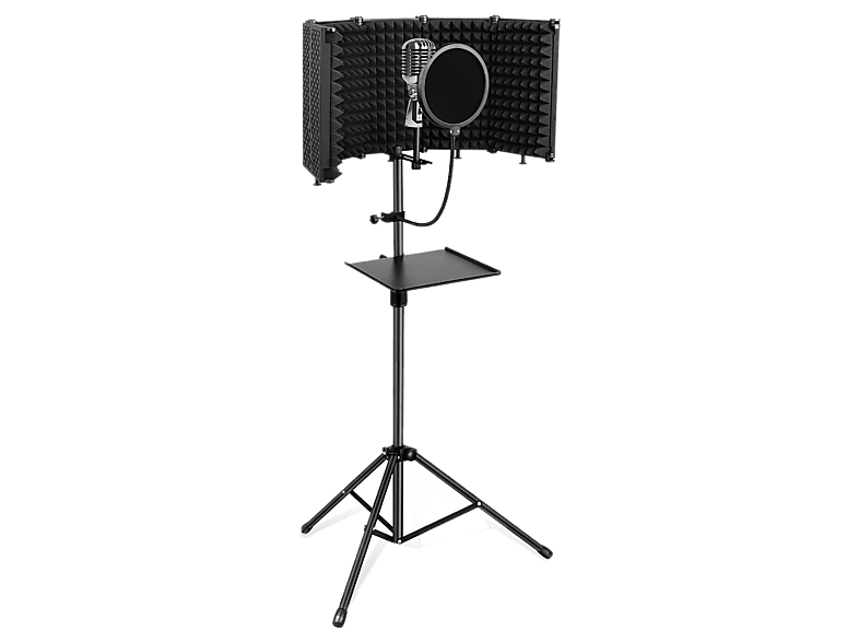 Mikrofon z ekranem akustycznym MUSIC MATE MM-450 StudioMaster Pro Czarno-srebrny