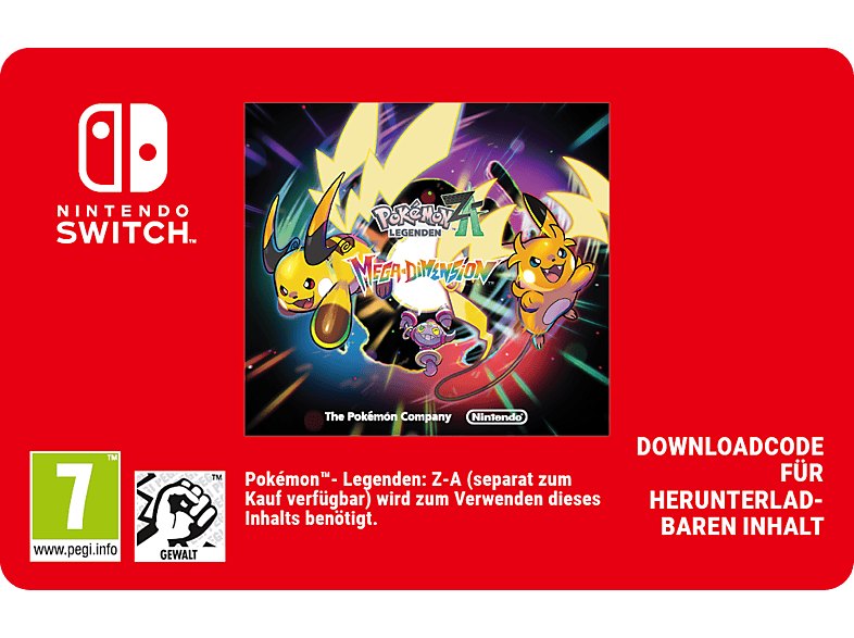 Pokémon Legends ZA Mega Dimension DLC - Nintendo Switch; Geschenkkarte