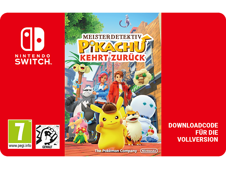 Meisterdetektiv Pikachu kehrt zurück - Nintendo Switch; Geschenkkarte