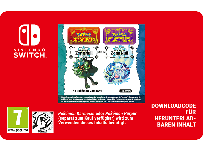 Pokémon Scarlet/Violet: The Hidden Treasure of Area Zero - Nintendo Switch; Geschenkkarte
