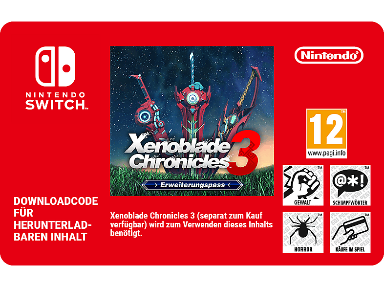 Xenoblade Chronicles 3: Erweiterungspass - Nintendo Switch; Geschenkkarte