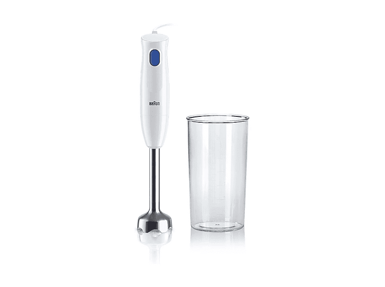 FRULLATORE AD IMMERSIONE BRAUN MQ10.001M, Potenza massima 450 W, Recipiente da 0.6 l, Livelli di potenza 1 velocità, Bianco