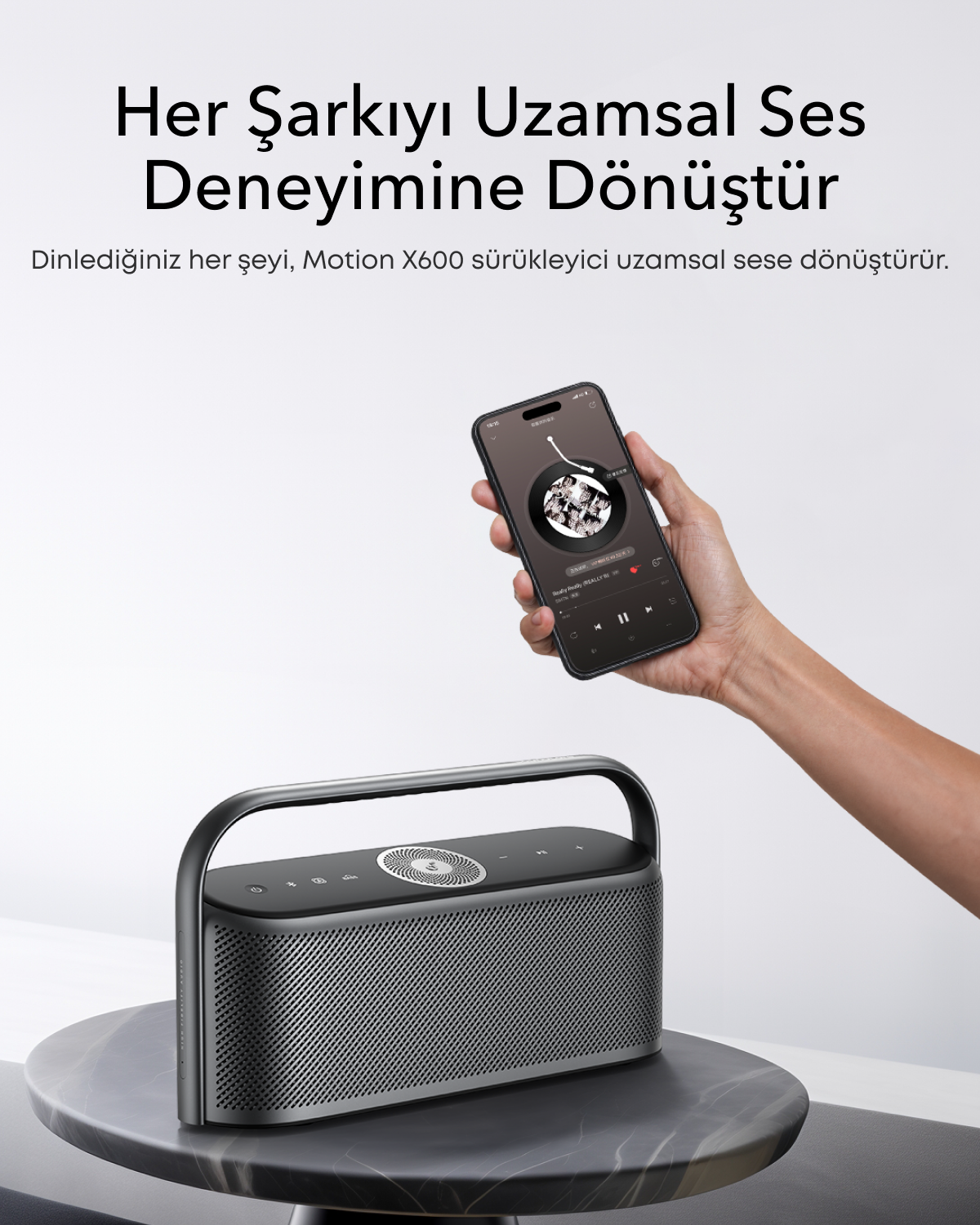 ANKER Soundcore Motion X600 Kablosuz HiFi 50W Stereo Ses Bluetooth Hoparlör Siyah
