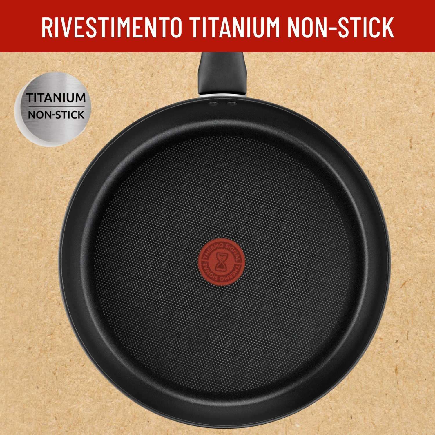 Set padelle LAGOSTINA Cucina Naturale, 5 pezzi, Compatibile con Induzione e Gas, Ø 18/24/28 cm, Alluminio, Rivestimento Titanium Antiaderente, Nero