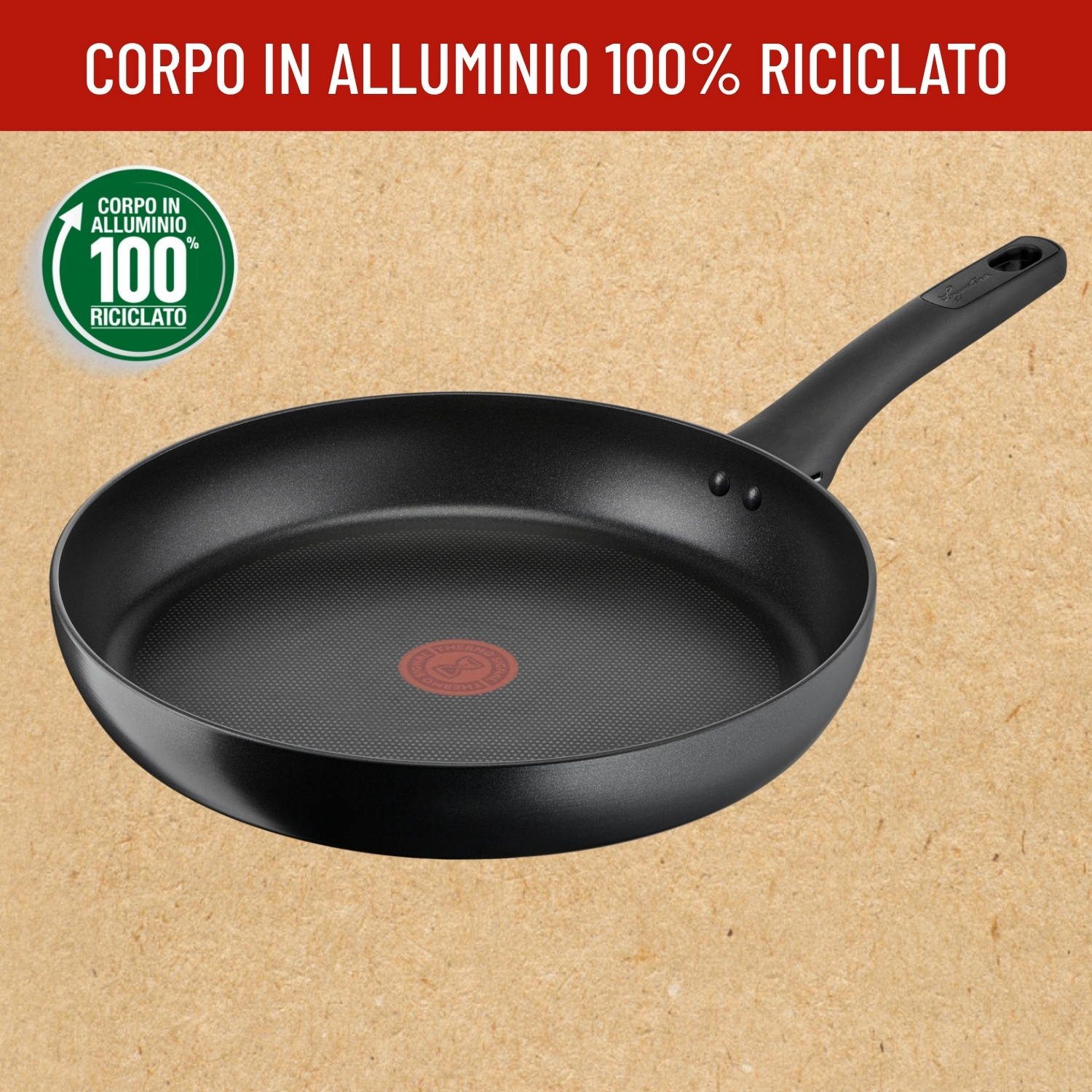 Set padelle LAGOSTINA Cucina Naturale, 5 pezzi, Compatibile con Induzione e Gas, Ø 18/24/28 cm, Alluminio, Rivestimento Titanium Antiaderente, Nero