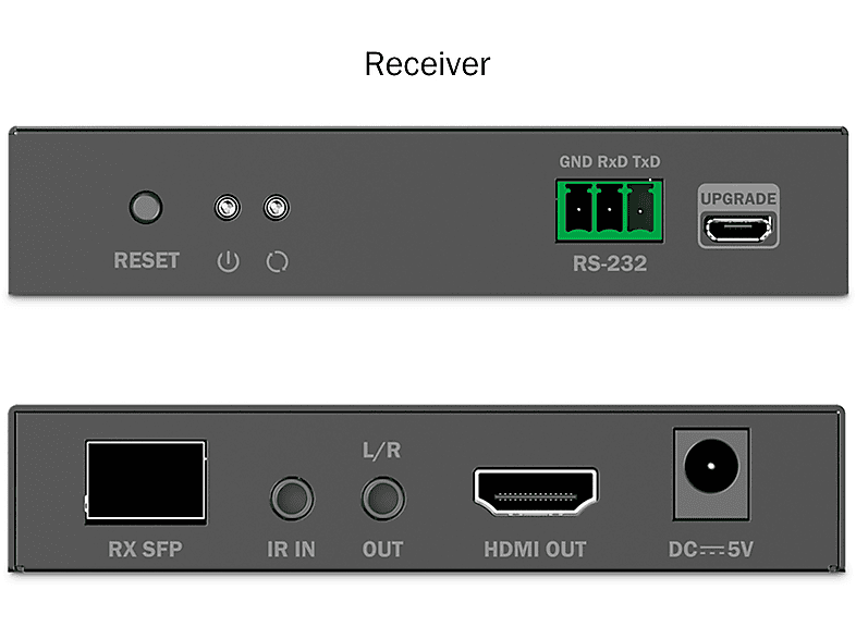 DIGITUS HDMI Fiber Extender Set 4K/60Hz, 40 km/300 m, Schwarz; HDMI Fiber Extender Set----HDMI Fiber Extender Set — Foto 2 von 2