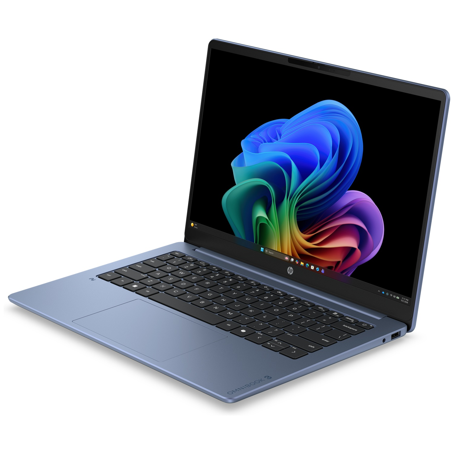 HP OMNIBOOK 3 NG AI 14-HZ0029NBX - 14 inch - 2K - Qualcomm Snapdragon X1-26-100 - 8 GB - 512 GB - Adreno™ Onboard Graphics - AZERTY