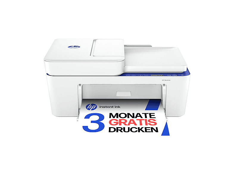 HP DeskJet 4230e mit 3 Monate HP Instant Ink, Multifunktionsdrucker, WLAN, A4, A6, Weiß, Blau