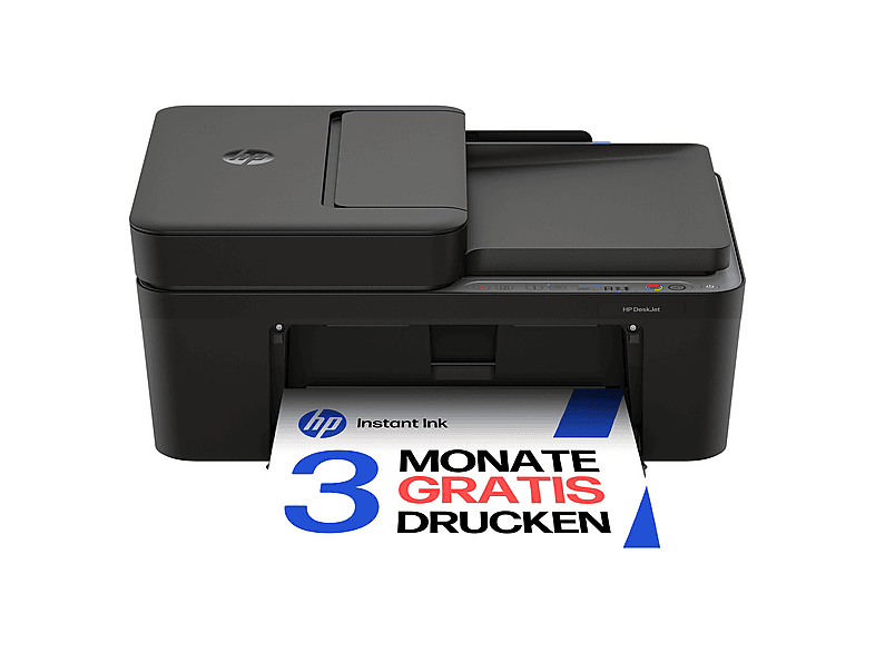 HP DeskJet 4330 mit 3 Monate HP Instant Ink, Multifunktionsdrucker, WLAN, Duplexeinheit (für beidseitigen Druck), A4, A6, Grau