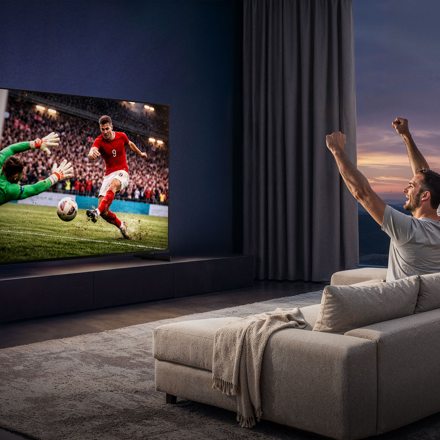 SAMSUNG Micro RGB AI TV 55" MRE55R85HAUXZT, Micro RGB AI Engine, Micro RGB Color Booster Pro, 4K AI Upscaling, Motion Xcelerator 144Hz, Dolby Atmos & OTS Lite, Monolith Edge Design, Vision AI Smart TV, 2026