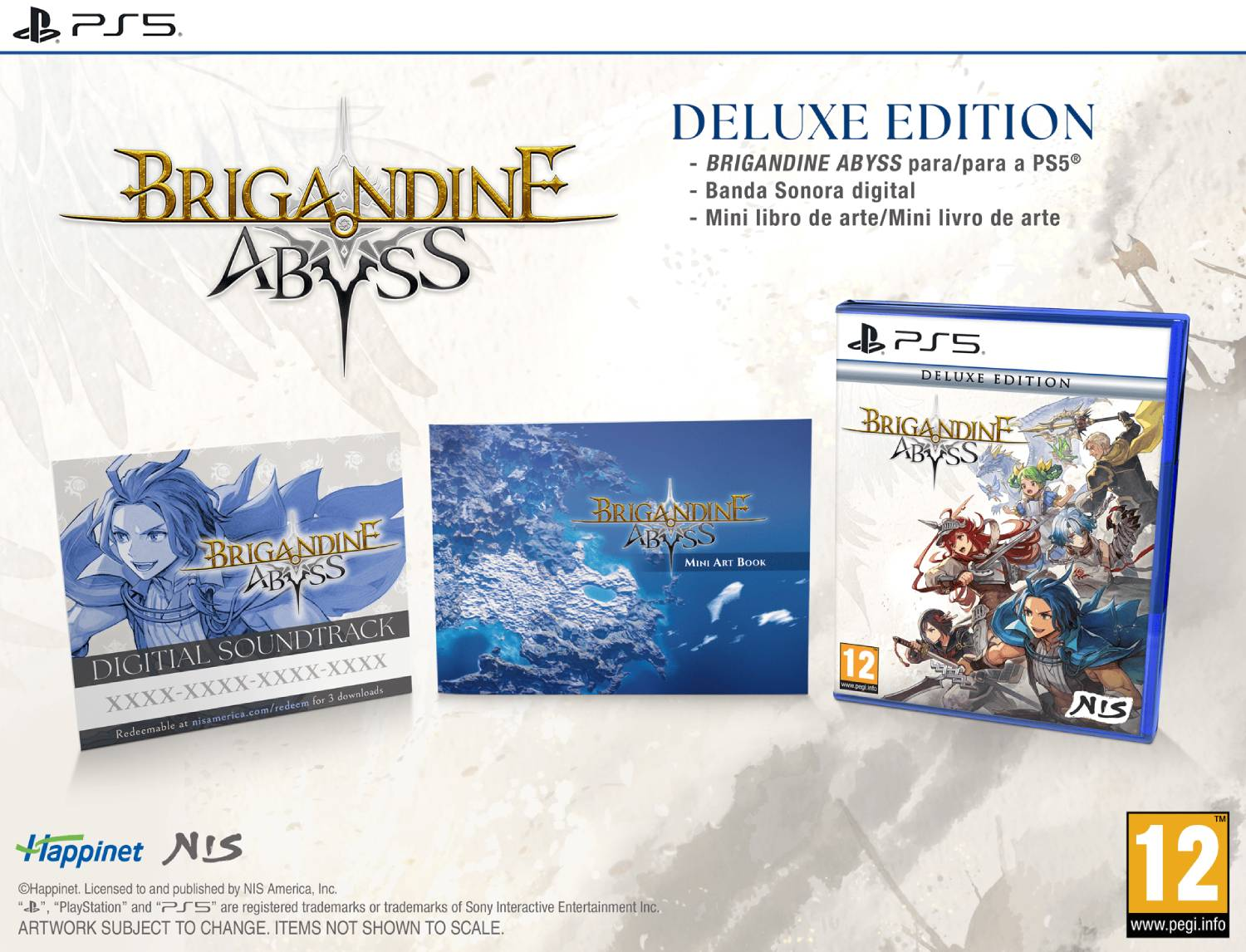 Brigandine Abyss Deluxe Edition para PS5 con juego, banda sonora y libro de arte.