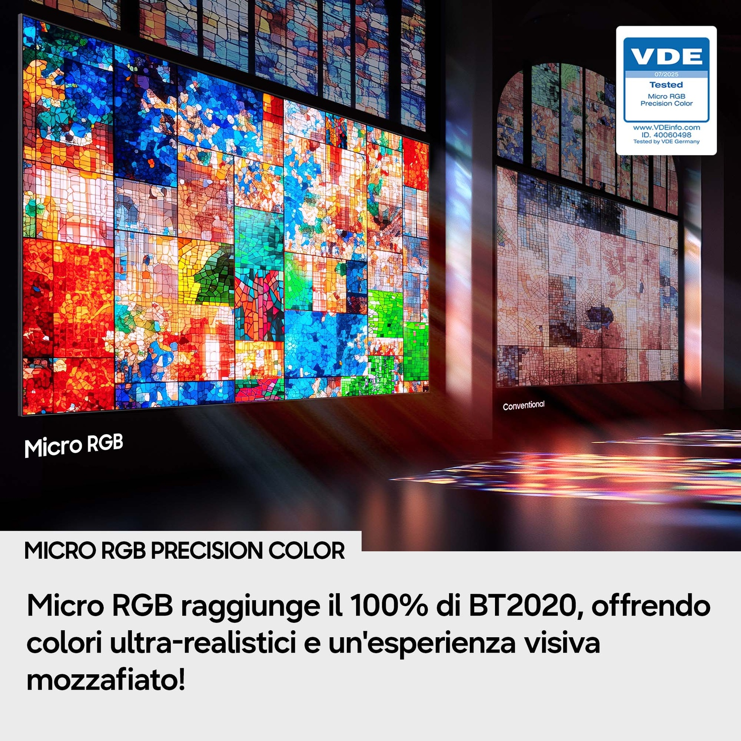 SAMSUNG Micro RGB AI TV 65" MRE65R95HATXZT, Micro RGB AI Engine Pro, 4K AI Upscaling Pro, Glare Free, Motion Xcelerator 165Hz, Dolby Atmos & OTS+, Infinity Air Design, Vision AI Smart TV, 2026