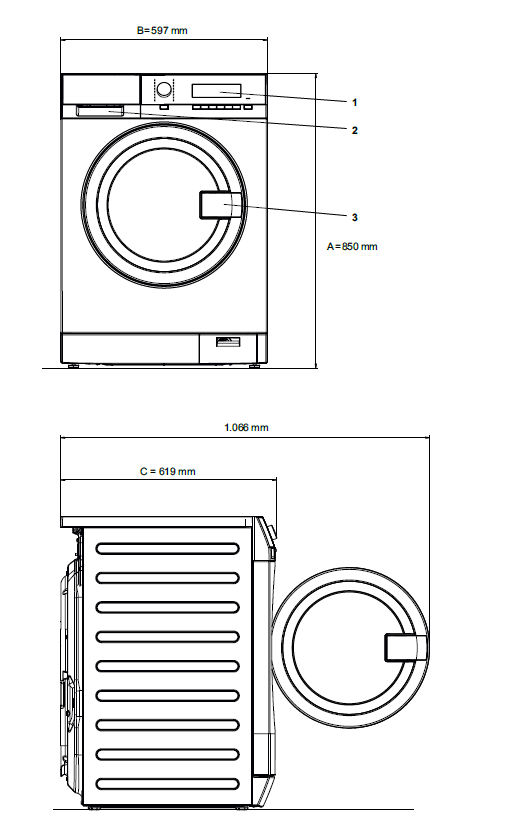ELECTROLUX PROFESSIONAL WE2-9S MyPro Edge Waschmaschine (Laugenpumpe) (9 kg, 1351 U/Min., A, Frontlader)