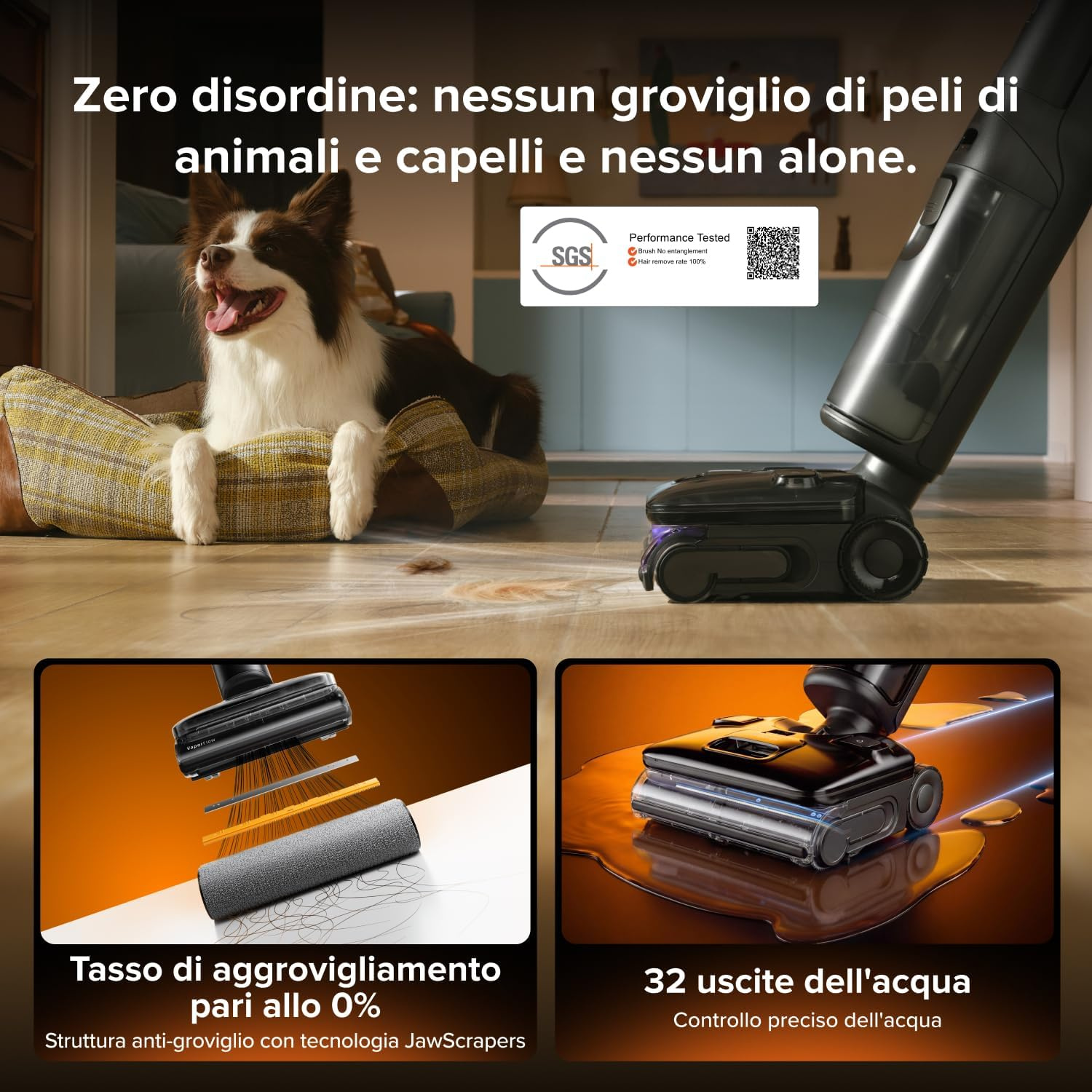 ASPIRAPOLVERE ROBOROCKF25 Steam, Potenza 269 W, Nero