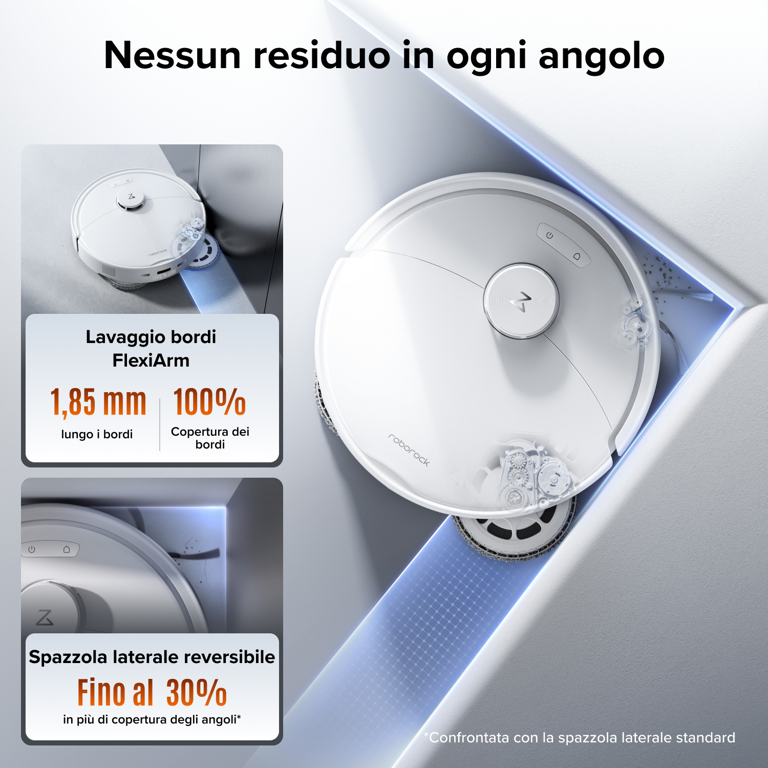 ROBOT ASPIRAPOLVERE ROBOROCK QREVO 2 PROX W        , Potenza 60 W, Lavapavimenti, Autonomia fino a 180 min, Sensore di superficie, Spazzola laterale, Base di carica, Bianco