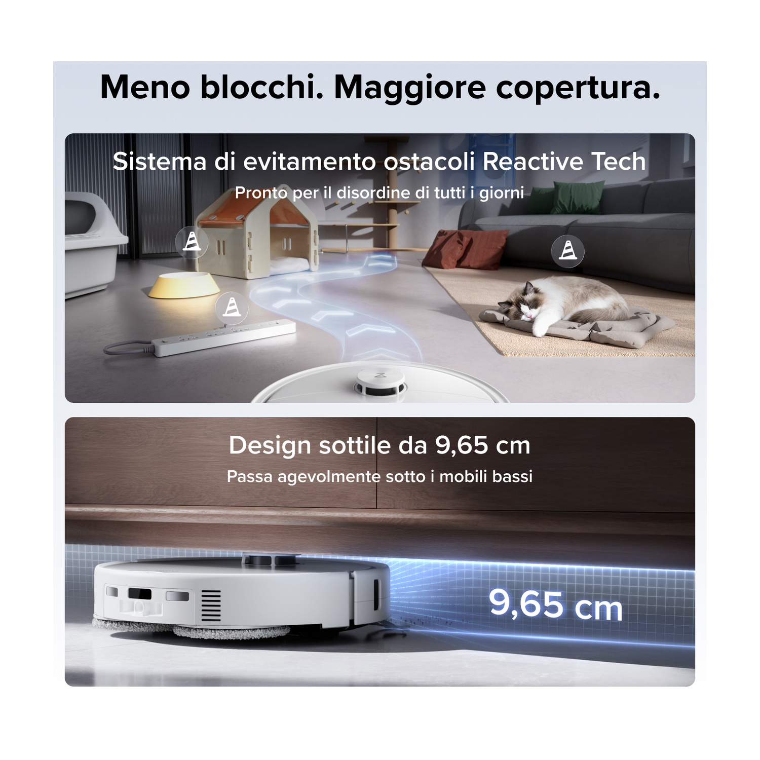 ROBOT ASPIRAPOLVERE ROBOROCK QREVO 2 PROX W        , Potenza 60 W, Lavapavimenti, Autonomia fino a 180 min, Sensore di superficie, Spazzola laterale, Base di carica, Bianco
