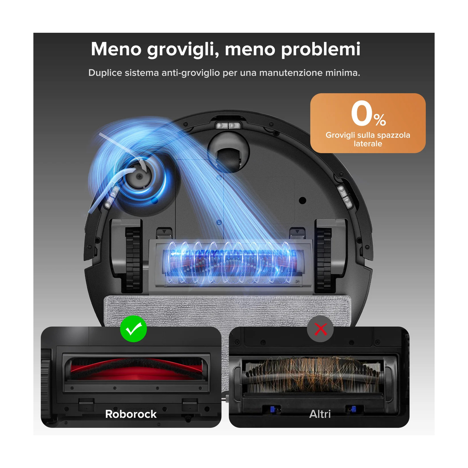 ROBOT ASPIRAPOLVERE ROBOROCK Q10 VF+, Potenza 45 W, Autonomia fino a 150 min, Sensore di superficie, Spazzola laterale, Base di carica, nero