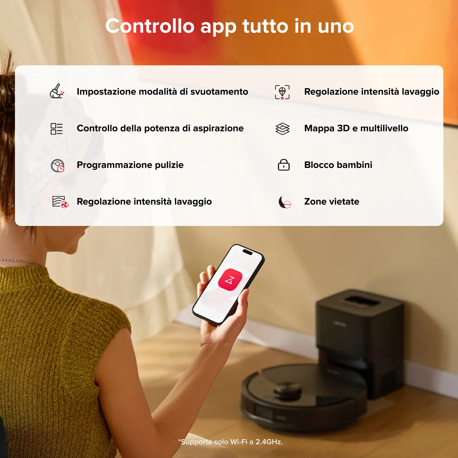 ROBOT ASPIRAPOLVERE ROBOROCK Q10 VF+, Potenza 45 W, Autonomia fino a 150 min, Sensore di superficie, Spazzola laterale, Base di carica, nero