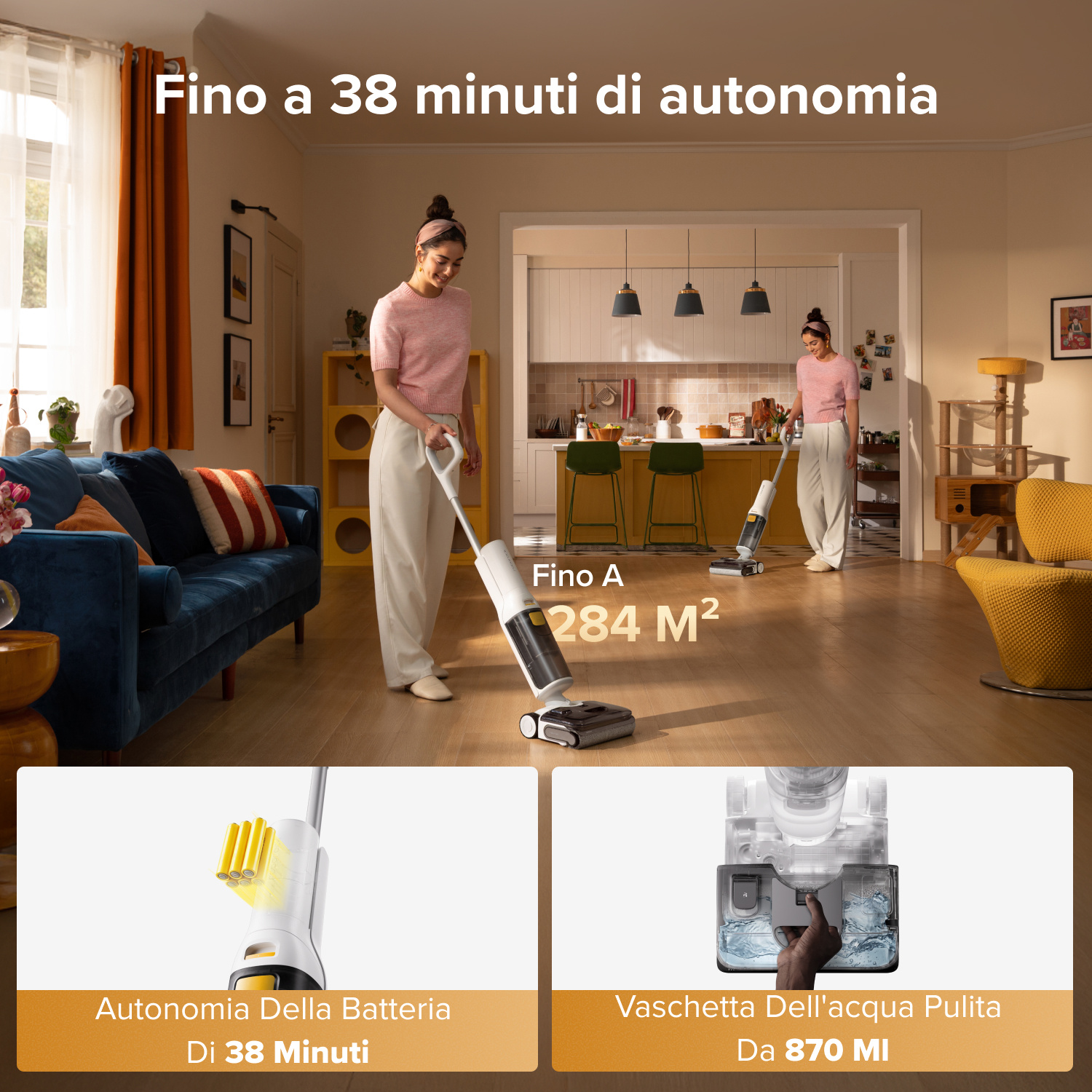 LAVAPAVIMENTI ROBOROCKF25 RT GEN 2, Bianco