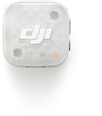 Átlátszó DJI Mini 2S védőtok fehér háttér előtt.