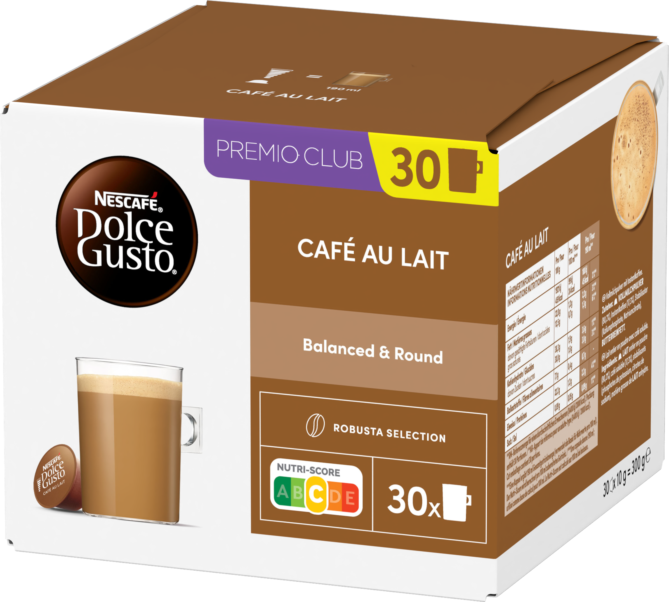 NESCAFÉ Dolce Gusto Café au Lait Magnum Pack - Capsules de café