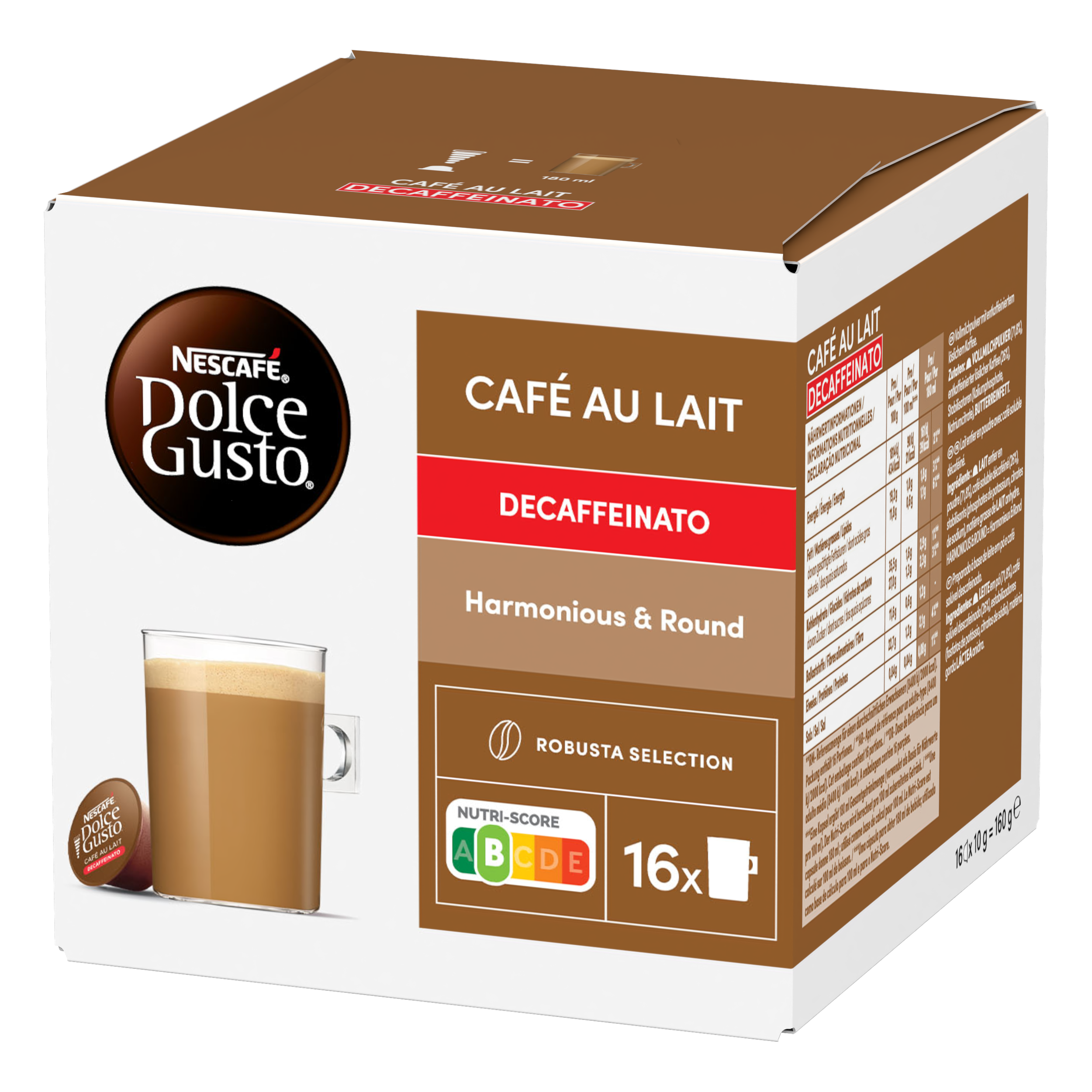 NESCAFÉ NESCAFÉ Dolce Gusto Café au Lait Decaffeinato - Capsules de café