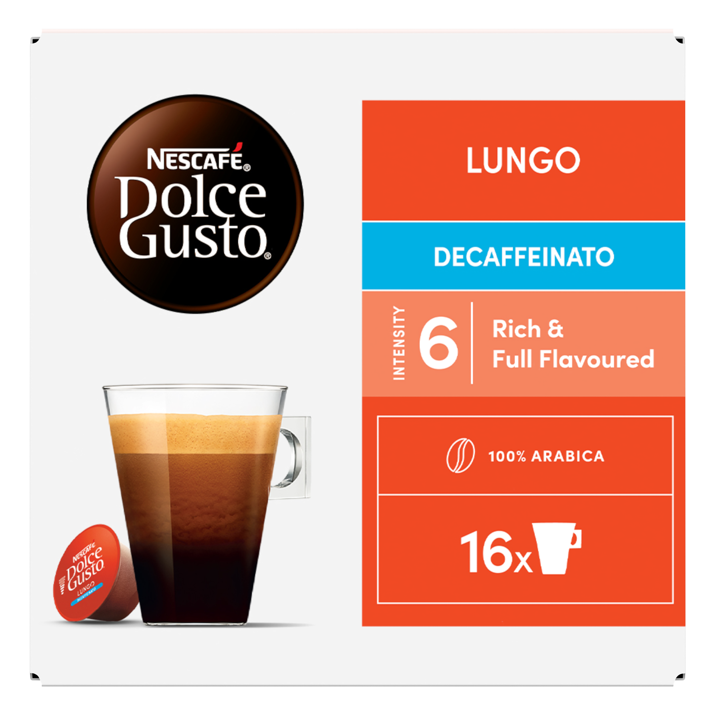 NESCAFÉ Dolce Gusto Lungo Decaffeinato - Capsules de café