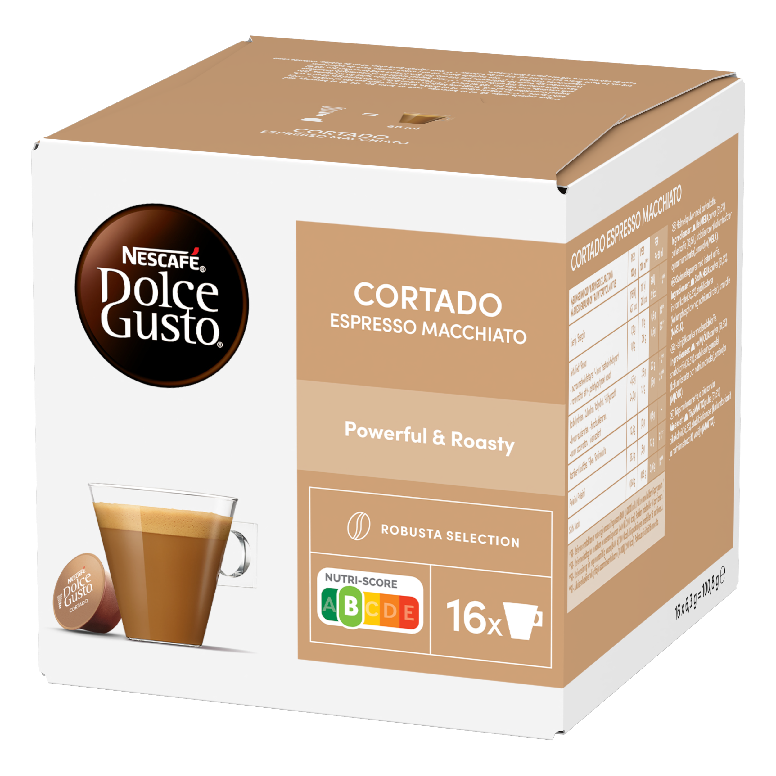 NESCAFÉ Dolce Gusto Cortado Espresso Macchiato - Capsules de café
