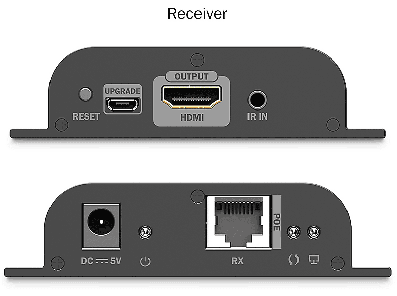 DIGITUS HDMI IP Extender Set, 4K/60Hz 120/200 m, PoE, One-to-Many, Cat, Schwarz; HDMI IP Extender Set----HDMI IP Extender Set — Foto 2 von 2