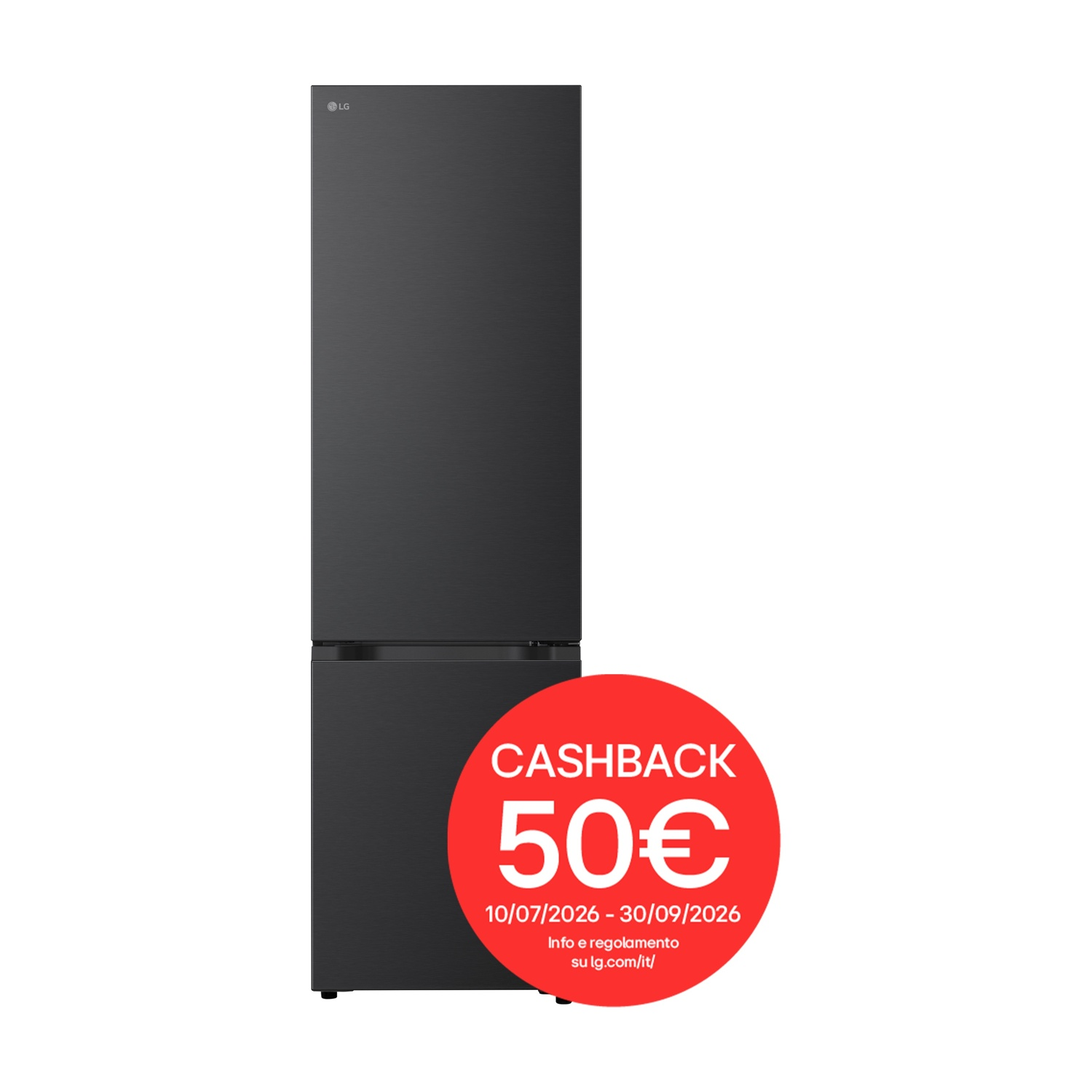 FRIGORIFERO COMBINATO LG GBBS726AEV Fit & Max, Capacità netta totale 375 l, Rumorosità: 29 dB(A), LAN wireless, 3 ripiani, Dimensioni: L 59,7 cm A 203 cm P 67,4 cm, Essence Black Steel, Classe A
