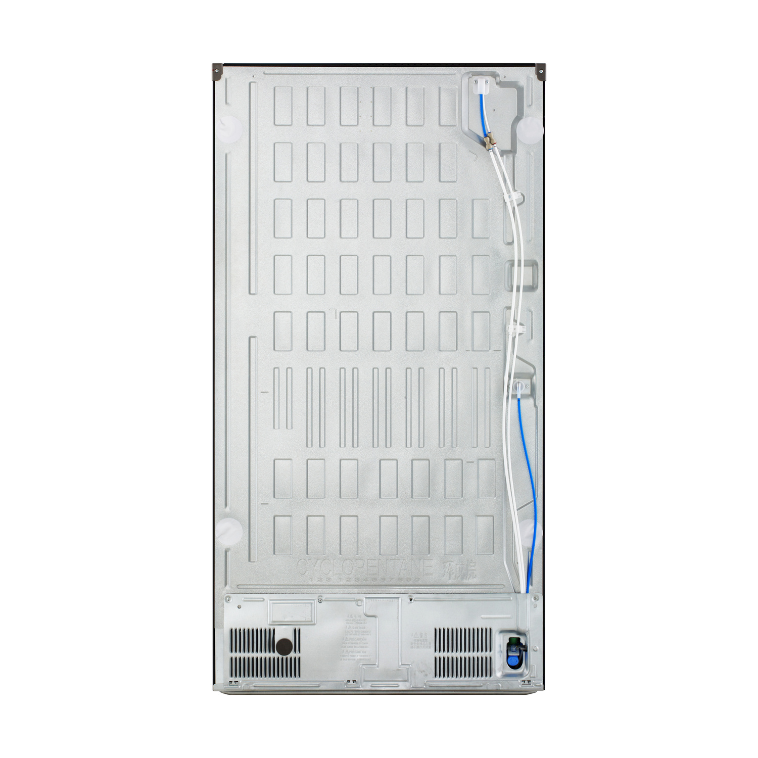 Frigorifero americano LG GMK961PY5E, Sistema Multi Flow: Sì; Sistema raffreddamento frigorifero: No Frost; Sistema raffreddamento congelatore: No Frost, Capacità netta totale 646 l, Rumorosità: 40 dB(A), LAN wireless, Dispenser acqua, Dimensioni: L 914 cm A 1792 cm P 733 cm, Prime Silver, Classe E